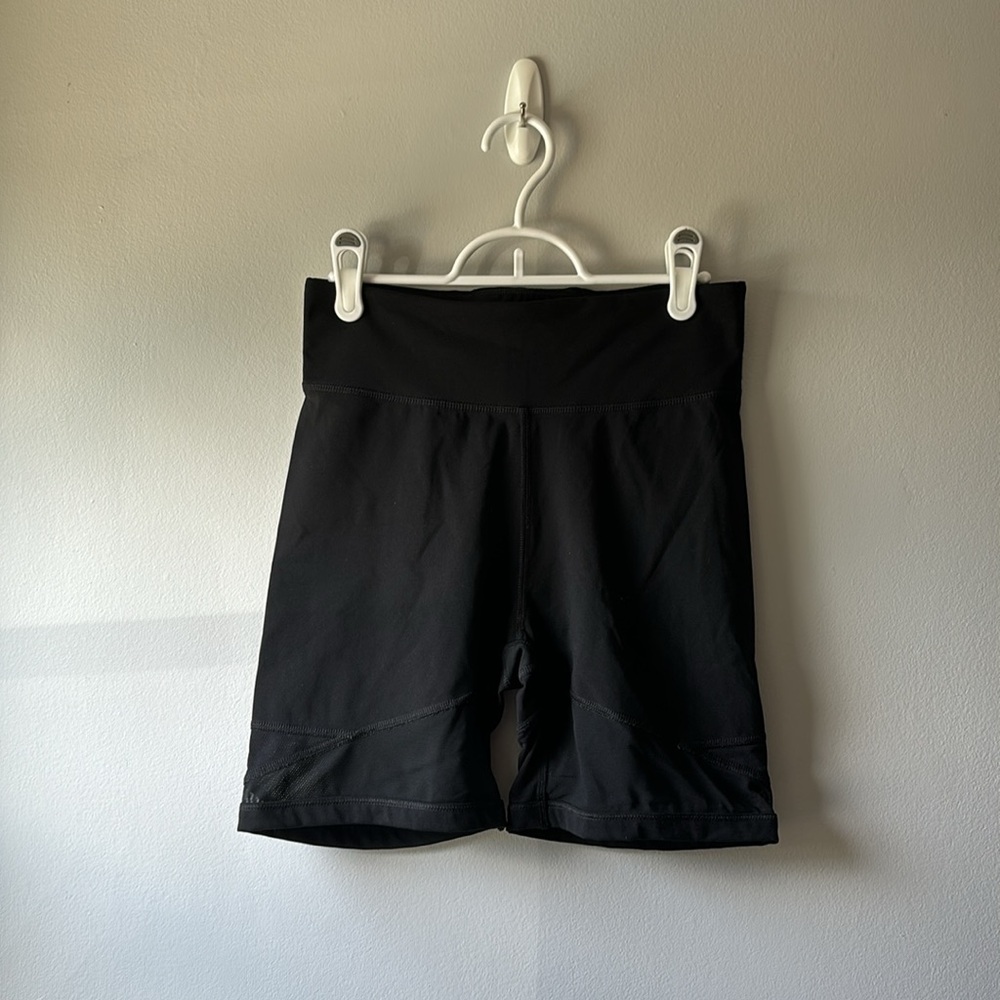Aritzia bike shorts with mesh detailing